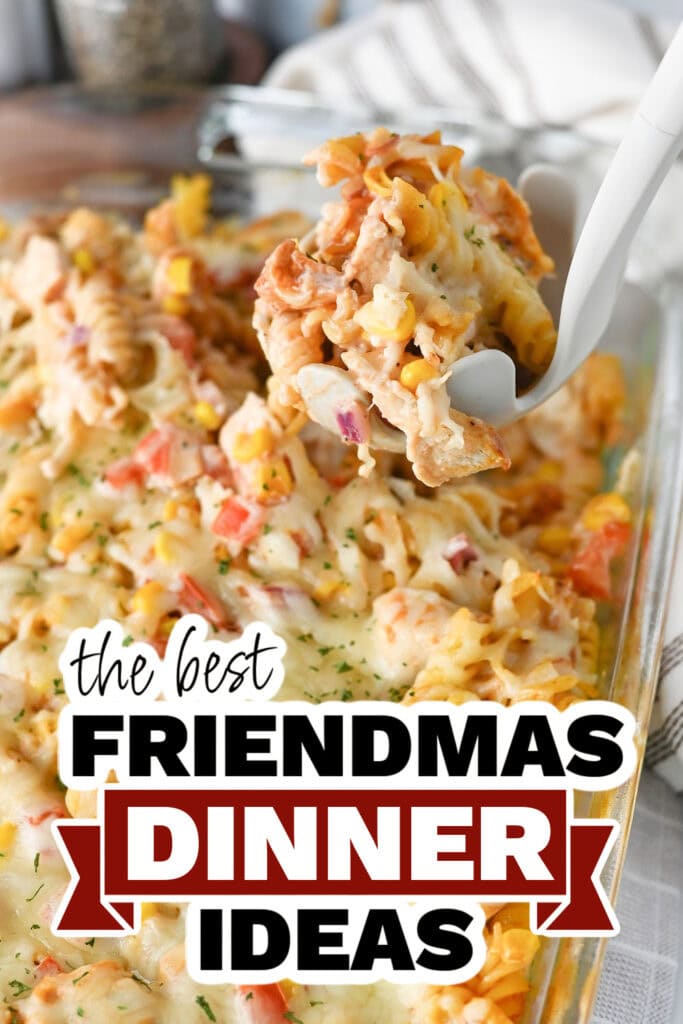 friendmas dinners - BBQ Ranch Chicken Pasta Bake Casserole