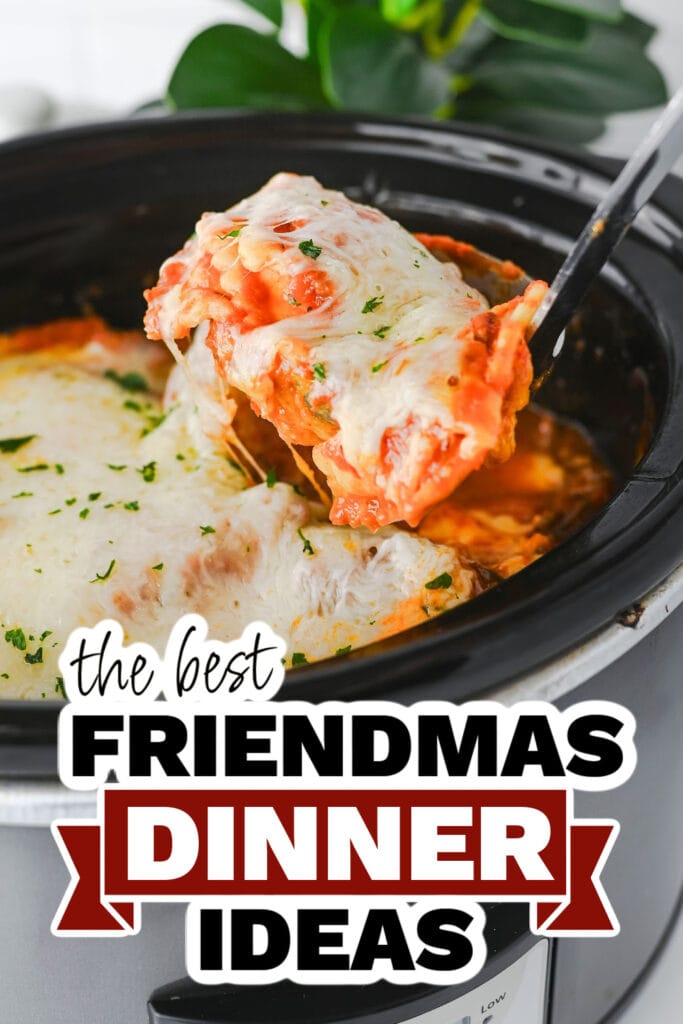 friendmas dinners - Crockpot Ravioli Lasagna