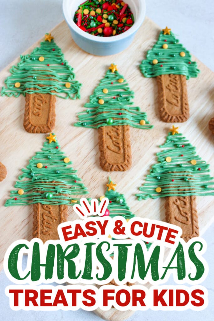 kids christmas treats-Biscoff Chocolate Christmas Tree