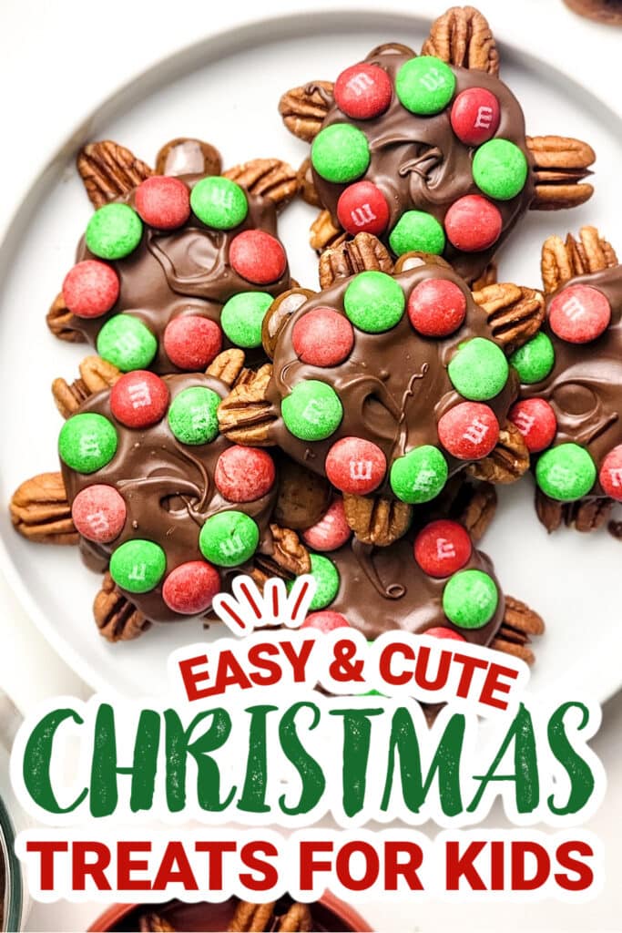 kids christmas treats-Chocolate Pecan Holiday Turtles