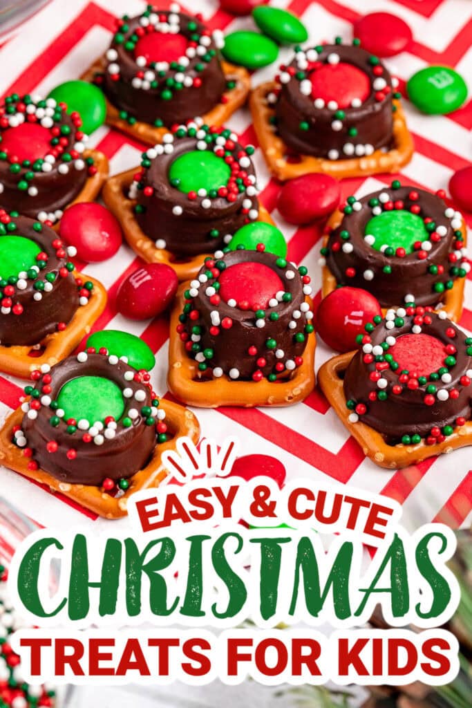 kids christmas treats-Christmas Rolo Pretzel Bites