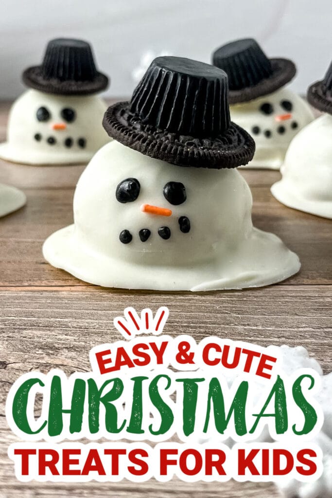kids christmas treats-Cookie Dough Snowman Truffles
