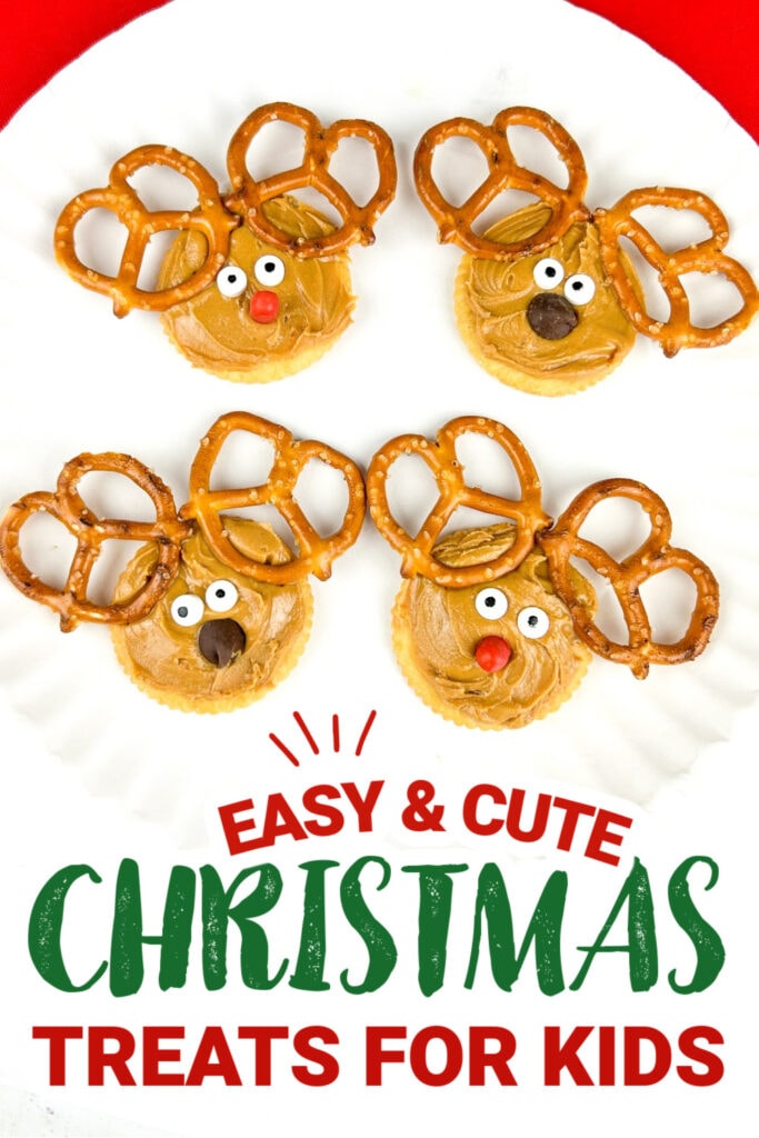 kids christmas treats-Ritz Reindeer Snack