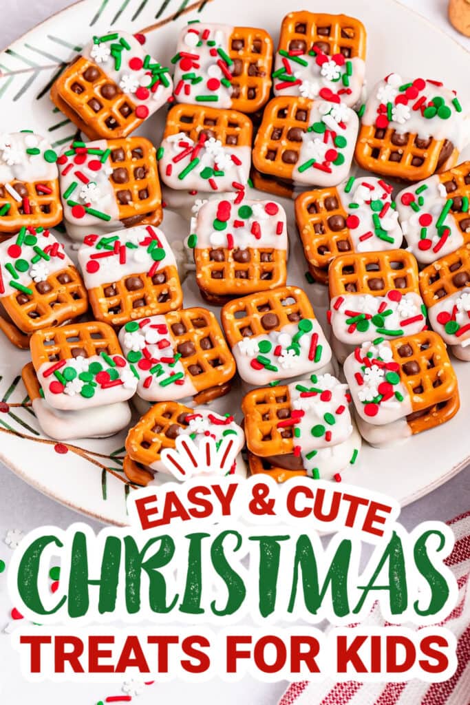 kids christmas treats-Rolo Pretzel Sandwiches