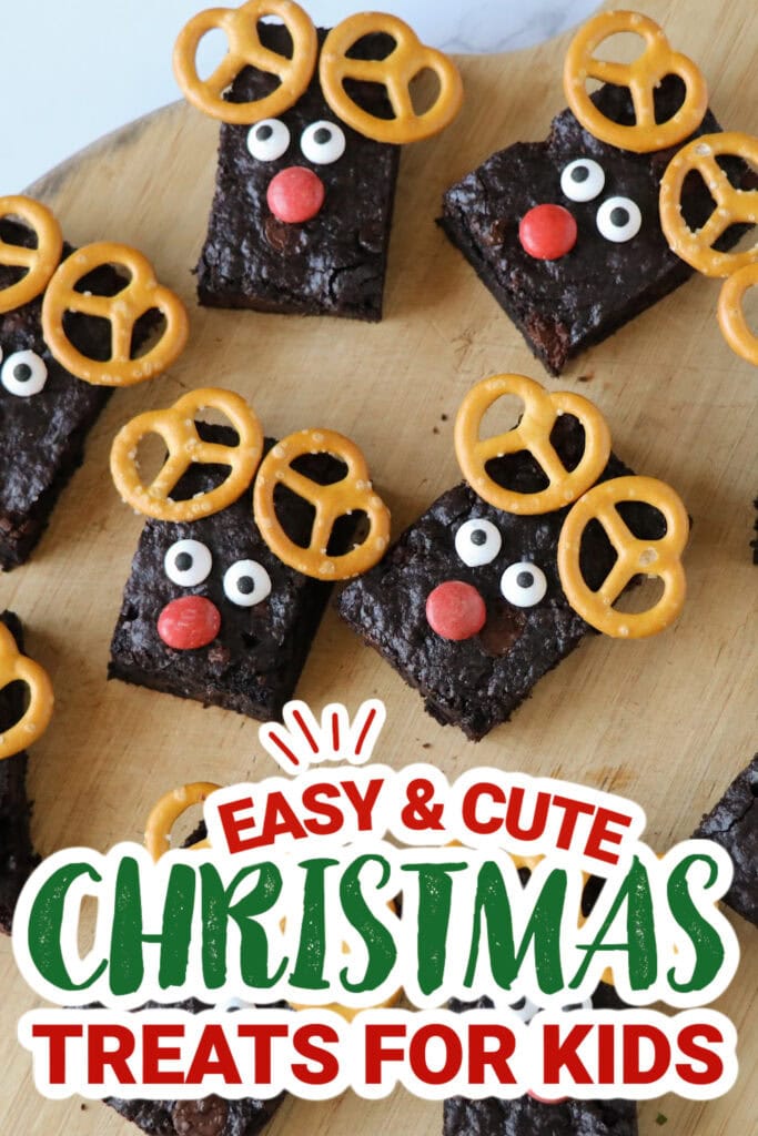 kids christmas treats-Rudolph Brownies