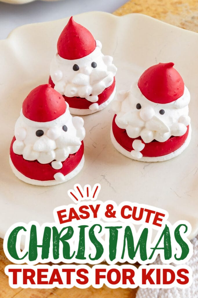 kids christmas treats-Santa Claus Meringue Cookies