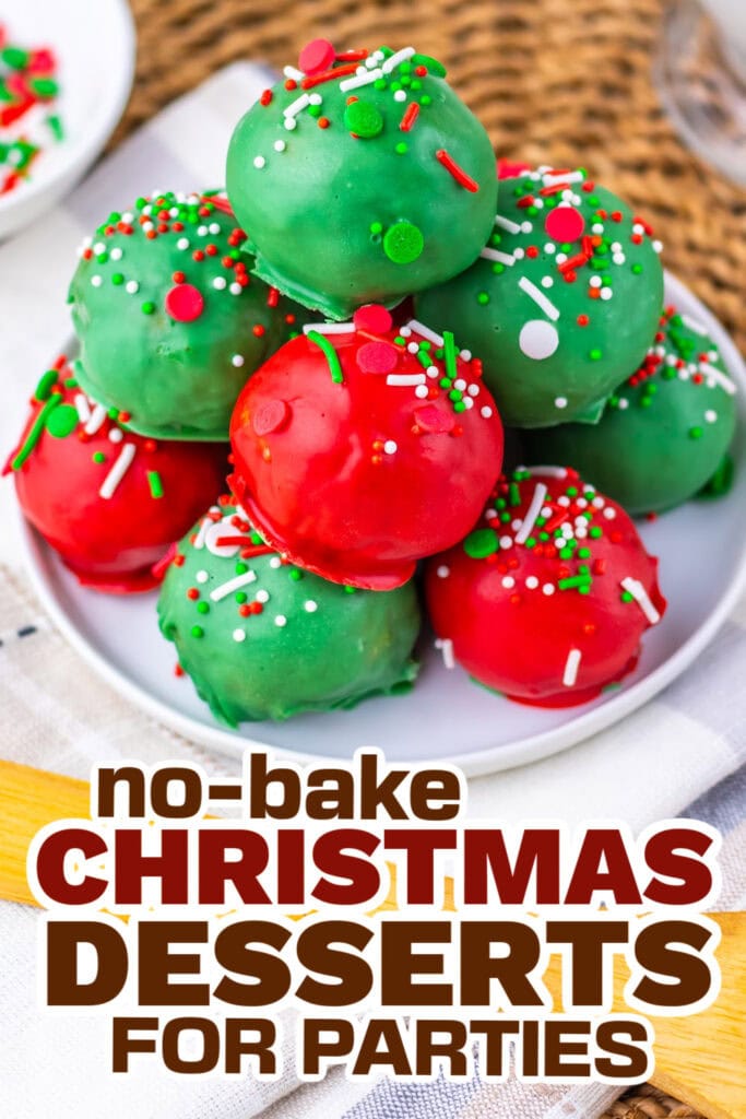 no bake christmas desserts - Christmas Butterfinger Balls