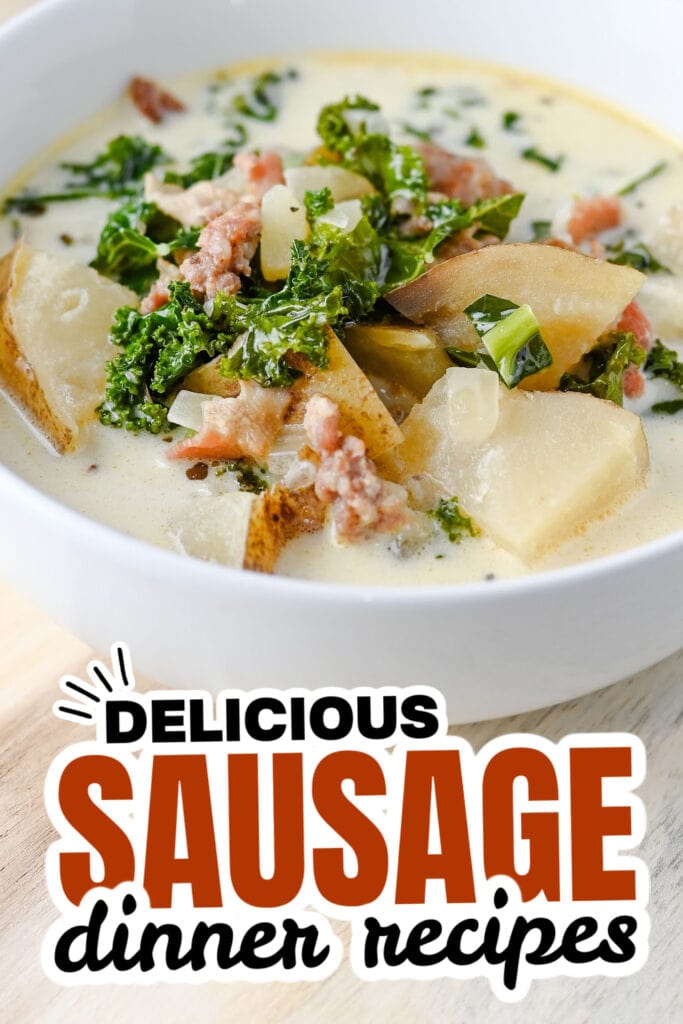 sausage dinner ideas - Crockpot Zuppa Toscana with Italian Sausage