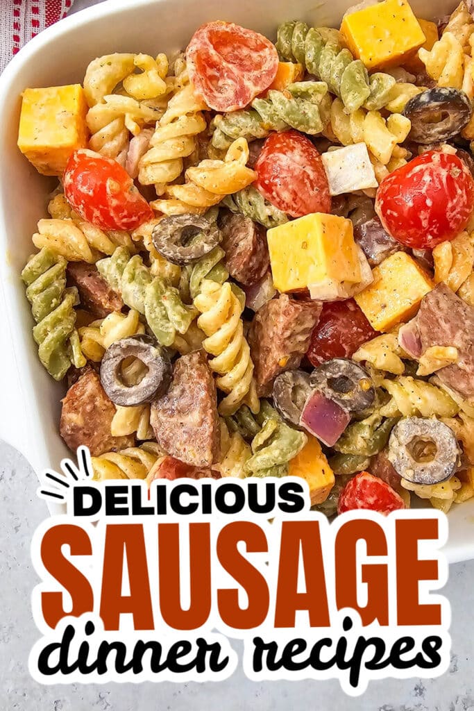sausage dinner ideas - Smoked Sausage Pasta Salad