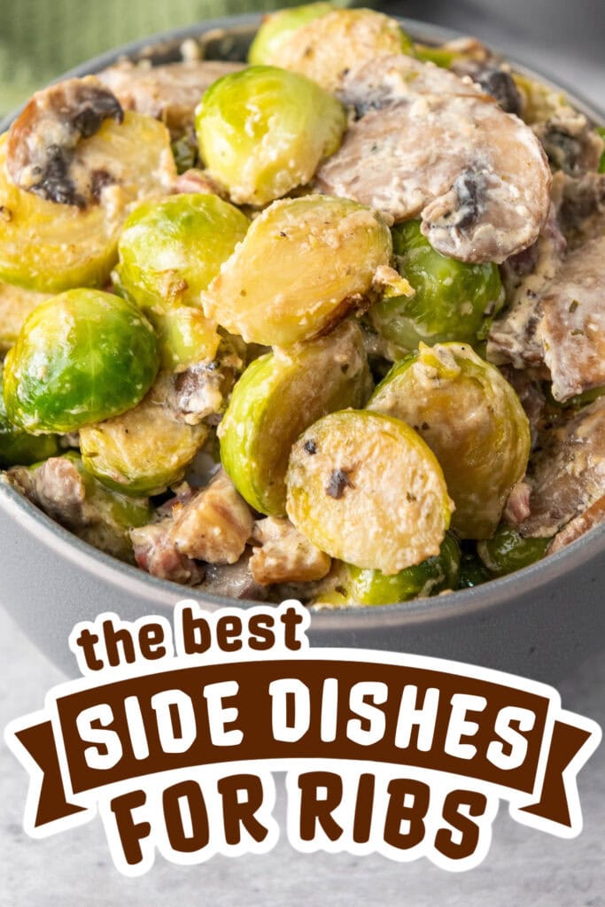 side dishes for ribs - Creamy Brussels Sprouts with Pancetta