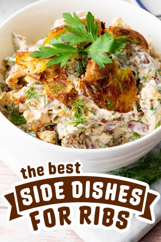side dishes for ribs - Smashed Potato Salad