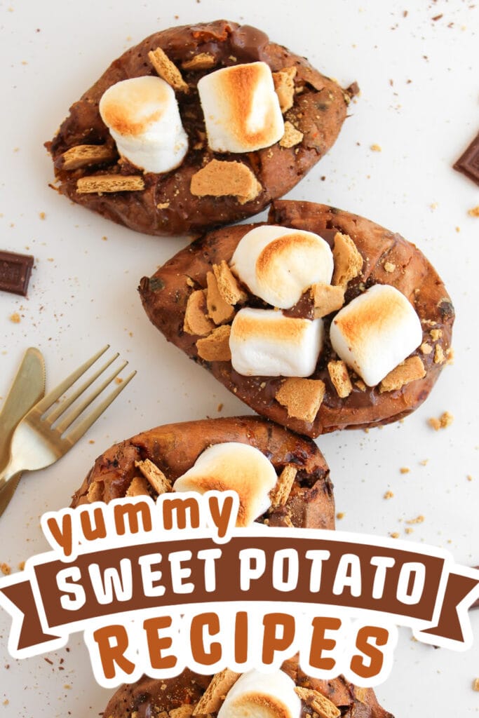 sweet potato recipes - Sāmores Stuffed Sweet Potatoes