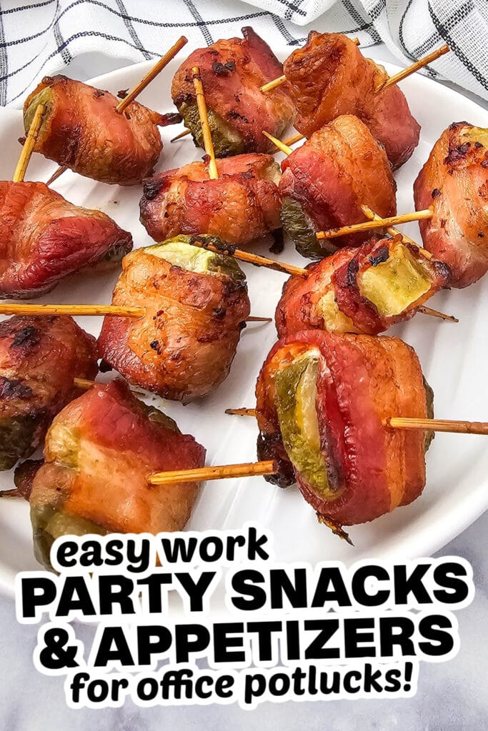 work party snacks and appetizers - Bacon Wrapped Dilly Bites