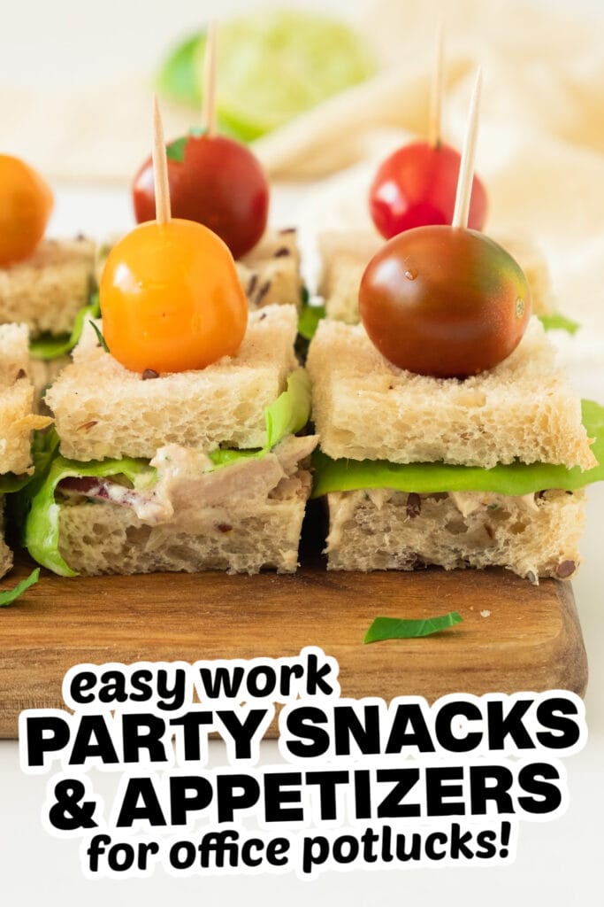 work party snacks and appetizers - Classic Tuna Tea Sandwiches