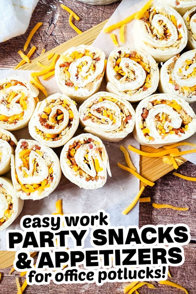 work party snacks and appetizers - Crack Chicken Pinwheels