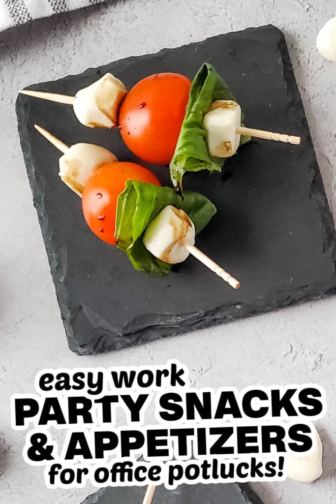 work party snacks and appetizers - Luxurious Caprese Skewers