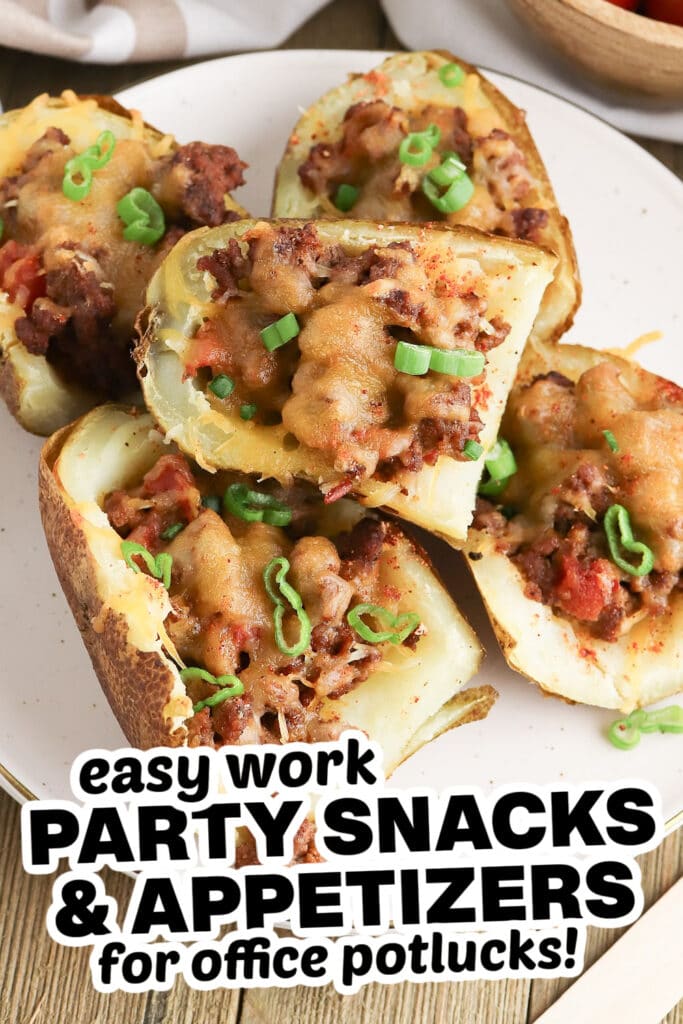 work party snacks and appetizers - Potato Skin Tacos