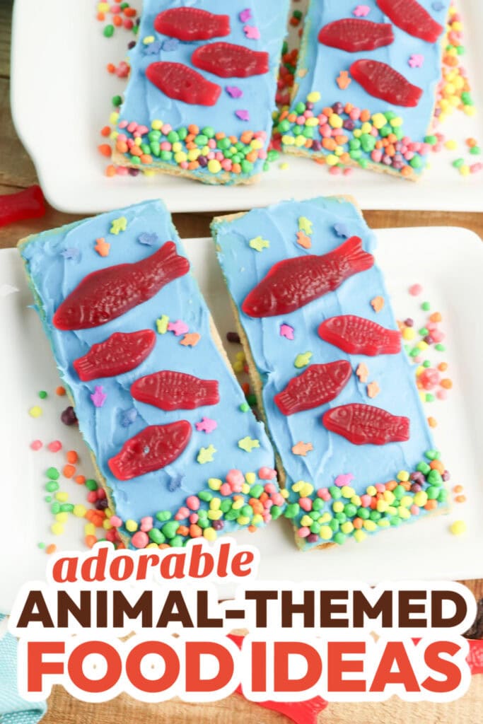 Animal-Themed Food Ideas-Fish Bowl Graham Crackers