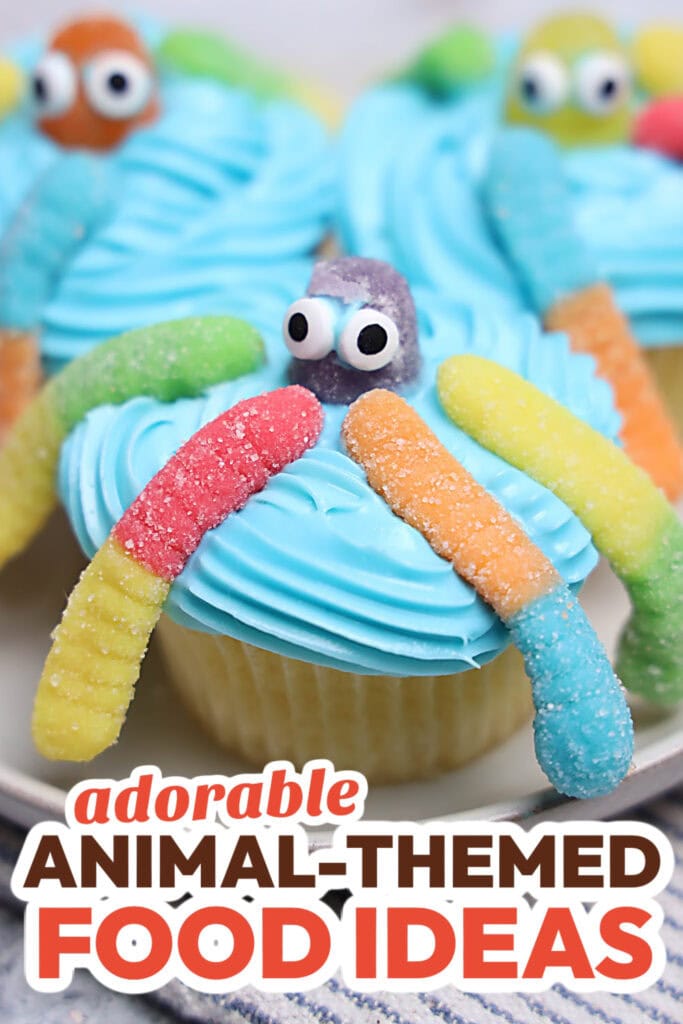 Animal-Themed Food Ideas-Octopus Cupcakes
