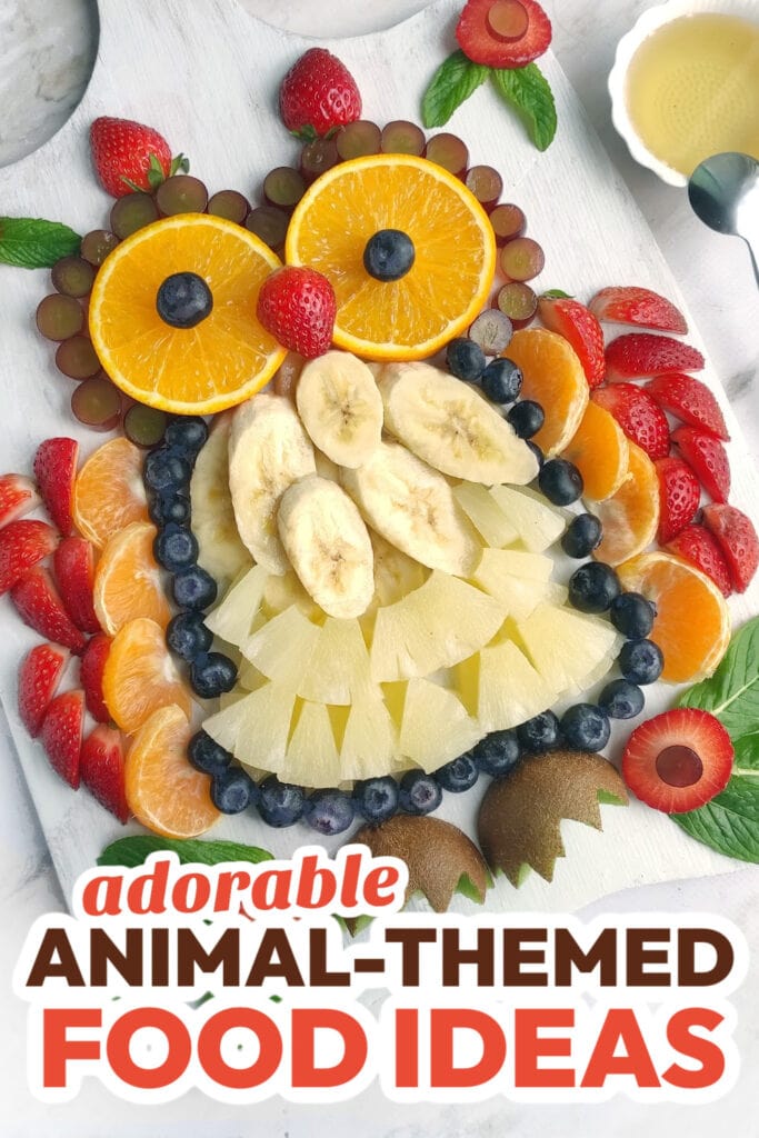 Animal-Themed Food Ideas-Owl-Shaped Fruit Tray