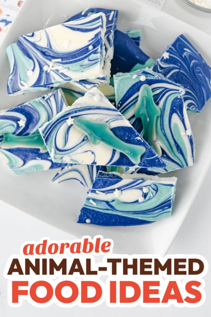 Animal-Themed Food Ideas-Shark Bark Candy