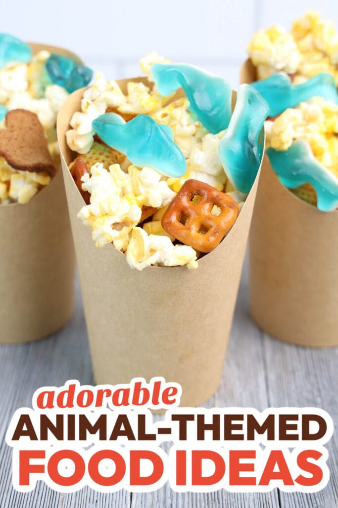Animal-Themed Food Ideas-Shark Snack Cups