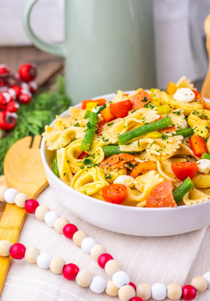 Christmas Pasta Salad Process Photo