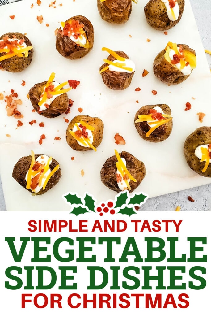 Christmas Vegetable Sides - Loaded Mini Baked Potato Bites