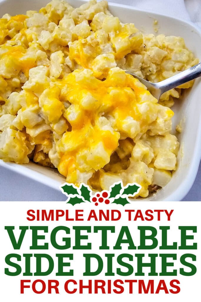 Christmas Vegetable Sides - crockpot creamy and cheesy potatoes