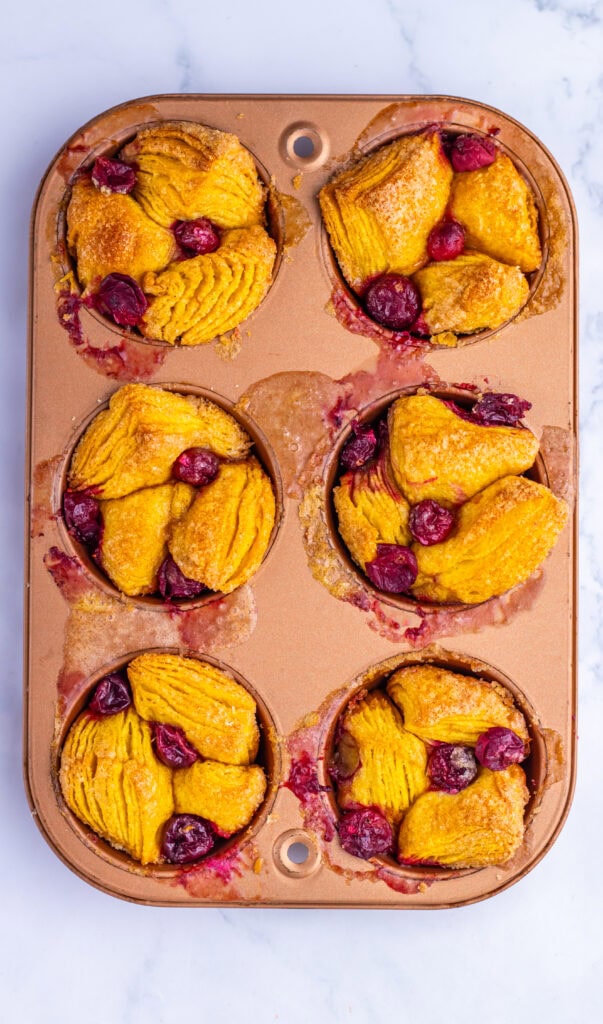 Cranberry Orange Monkey Bread Bites Process Photo