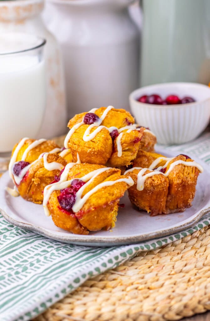 Cranberry Orange Monkey Bread Bites Process Photo