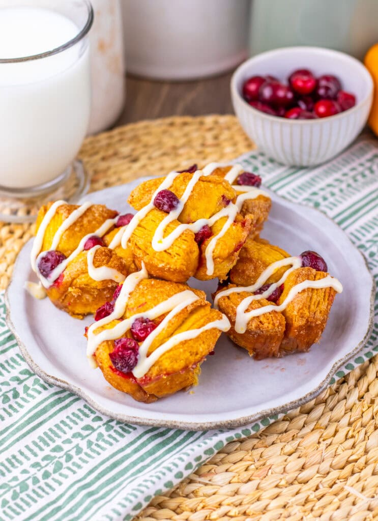 Cranberry Orange Monkey Bread Bites Process Photo