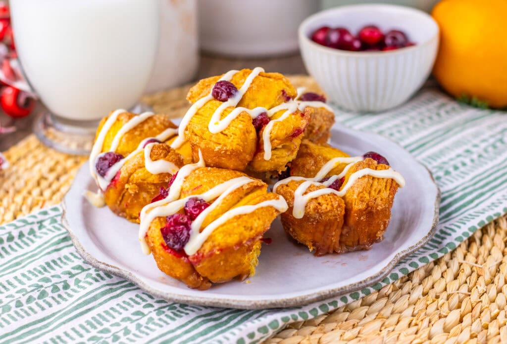 Cranberry Orange Monkey Bread Bites