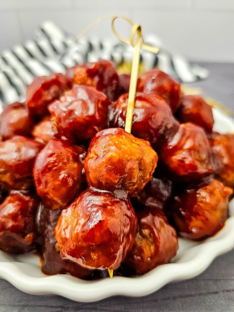 Crockpot BBQ Meatballs Process Photo