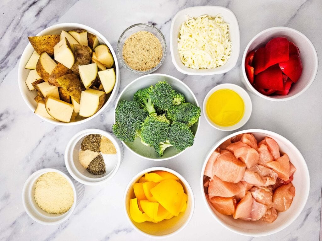 Sheet Pan Mozzarella Chicken Process Ingredients