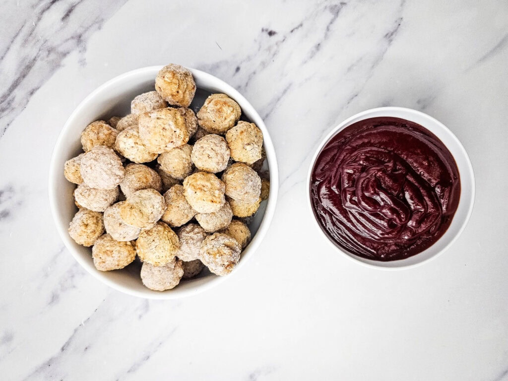 Crockpot BBQ Meatballs Process Ingredients