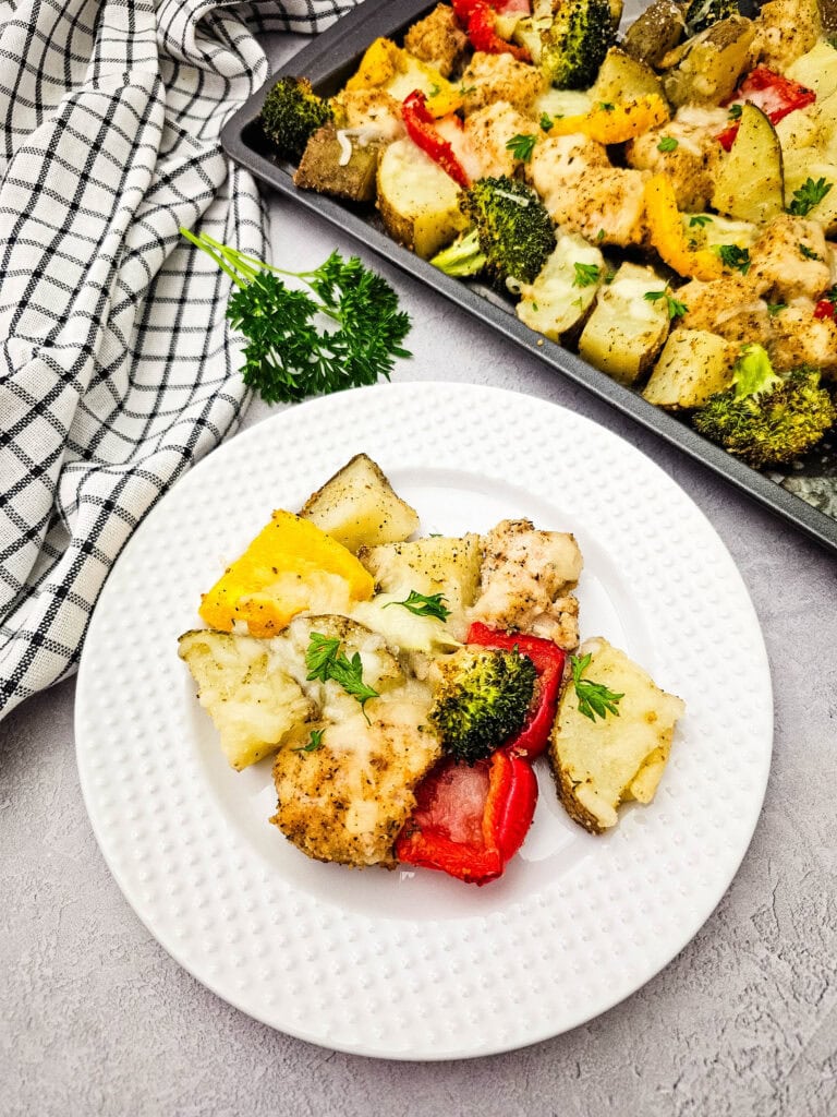 Sheet Pan Mozzarella Chicken Process Photo