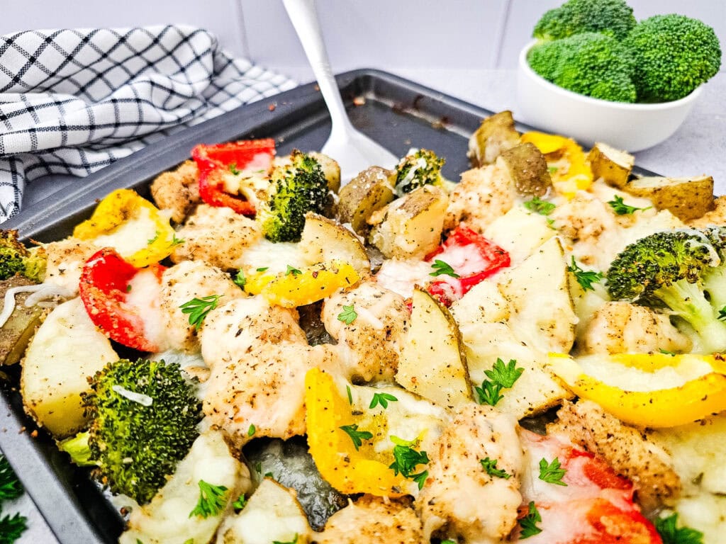 Sheet Pan Mozzarella Chicken