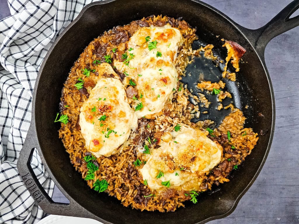 Skillet French Onion Chicken and Rice