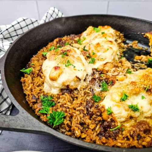 Skillet French Onion Chicken and Rice