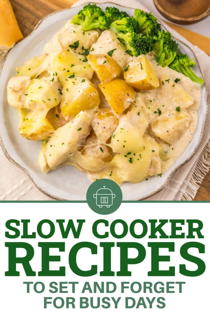 Slow Cooker Recipes - Slow Cooker Cheesy Caesar Chicken & Potatoes