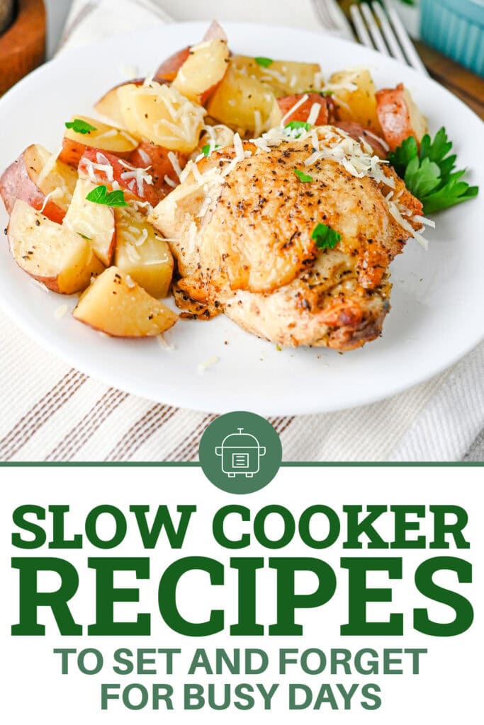 Slow Cooker Recipes - Slow Cooker Garlic Parmesan Chicken and Potatoes