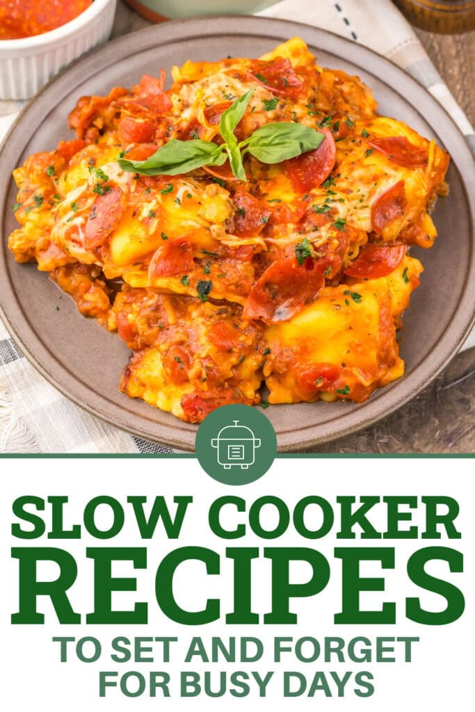 Slow Cooker Recipes - Slow Cooker Pizza Ravioli