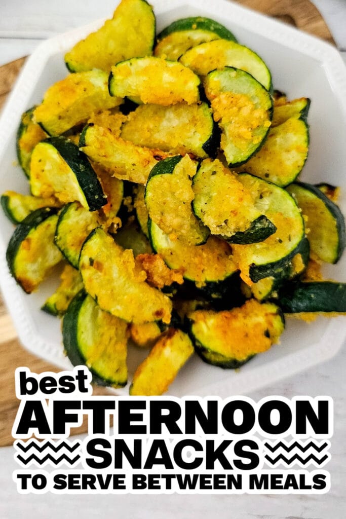 afternoon snacks - Air Fried Zucchini Bites with Garlic and Parmesan