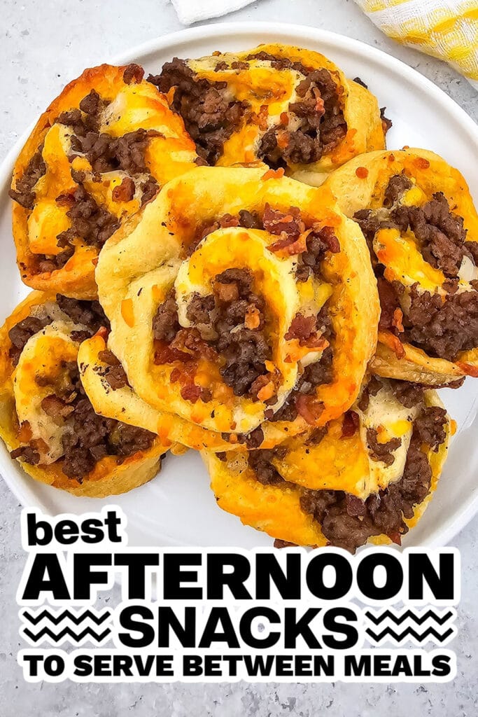 afternoon snacks - Bacon Cheeseburger Pinwheels