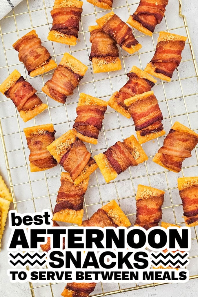 afternoon snacks - Bacon Wrapped Crackers
