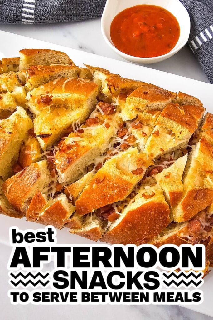 afternoon snacks - Cheesy Bacon Pull Apart Bread