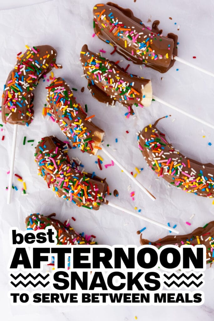 afternoon snacks - Chocolate Banana Pops