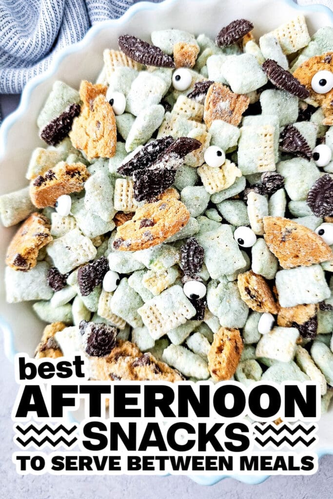 afternoon snacks - Cookie Monster Snack Mix