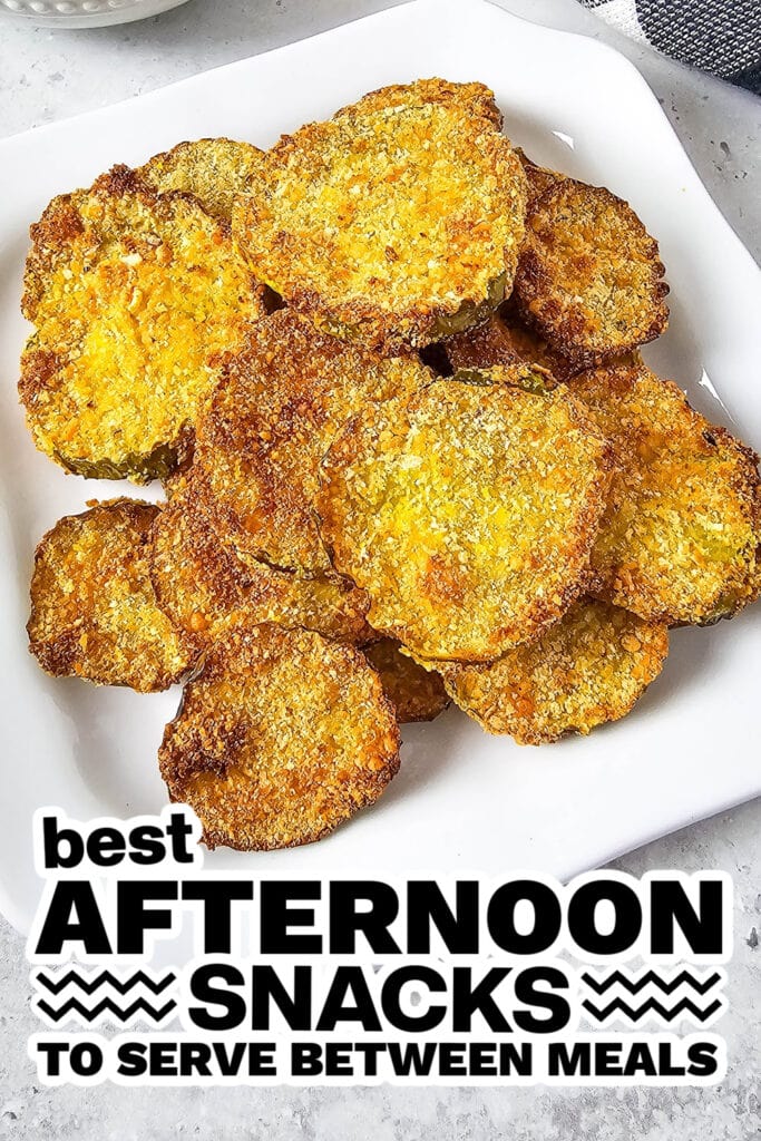afternoon snacks - Crispy Air Fryer Pickle Chips